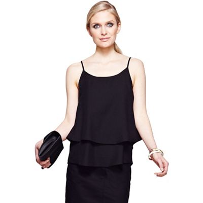 Black double layered camisole top